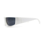 Trendy 90s Sport Style Wrap Around Mean Aggressive Plastic Sunglasses