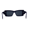 Womens Diamond Cut Beveled Mod Plastic Rectangle Sunglasses