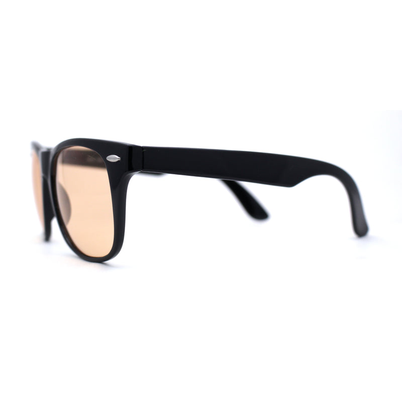 Mens Classic Oversized Horn Rim Blue Light Blocker Computer Glasses Black Light Brown