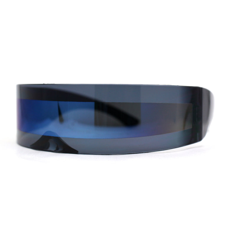 Cyclops Shield Mirror Lens Plastic Wrap Sunglasses