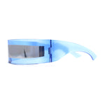 Cyclops Shield Mirror Lens Plastic Wrap Sunglasses