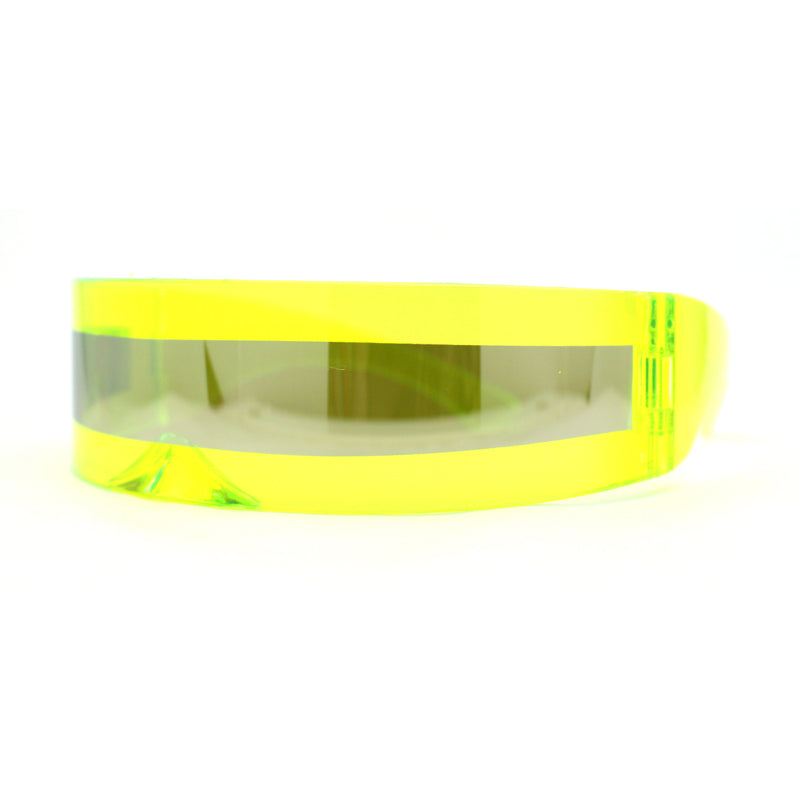 Cyclops Shield Mirror Lens Plastic Wrap Sunglasses