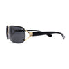 Womens Rhinestone Jewel Rimless Rectangle Designer Fashion Sunglasses