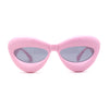 Womens Bold Balloon Bloated Thick Rim Oversize Cat Eye Sunglasses