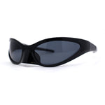 Super Unique Trendy 90s Sport Style Wrap Around Plastic Sunglasses