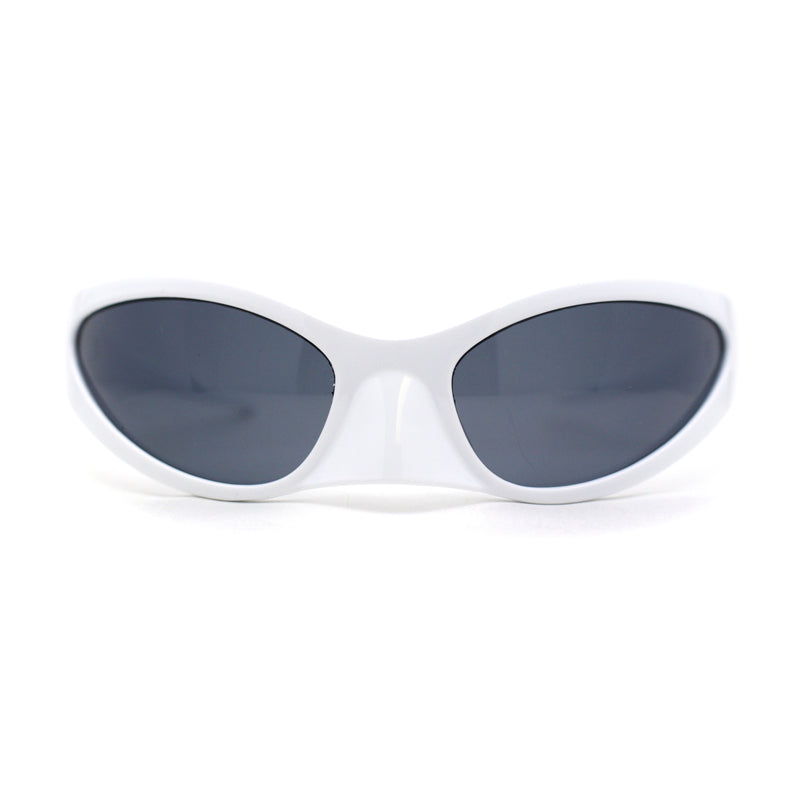 Super Unique Trendy 90s Sport Style Wrap Around Plastic Sunglasses