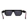 Squared Angular Flat Top Mobster Racer Plastic Sunglasses