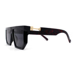 Squared Angular Flat Top Mobster Racer Plastic Sunglasses