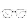 Classic Rectangle Retro 90s Nerdy Metal Rim Sunglasses