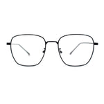 Classic Rectangle Retro 90s Nerdy Metal Rim Sunglasses