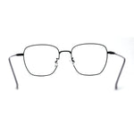 Classic Rectangle Retro 90s Nerdy Metal Rim Sunglasses