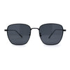 Classic Rectangle Retro 90s Nerdy Metal Rim Sunglasses