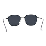 Classic Rectangle Retro 90s Nerdy Metal Rim Sunglasses