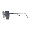 Classic Rectangle Retro 90s Nerdy Metal Rim Sunglasses