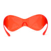 Oversized Mask Style Wrap Around Plastic Shield Rimless Sunglasses