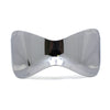 Oversized Mask Style Wrap Around Plastic Shield Rimless Sunglasses