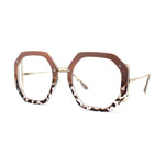 Luxury Double Rim Octagonal Blue Light Blocking Computer Eyeglasses