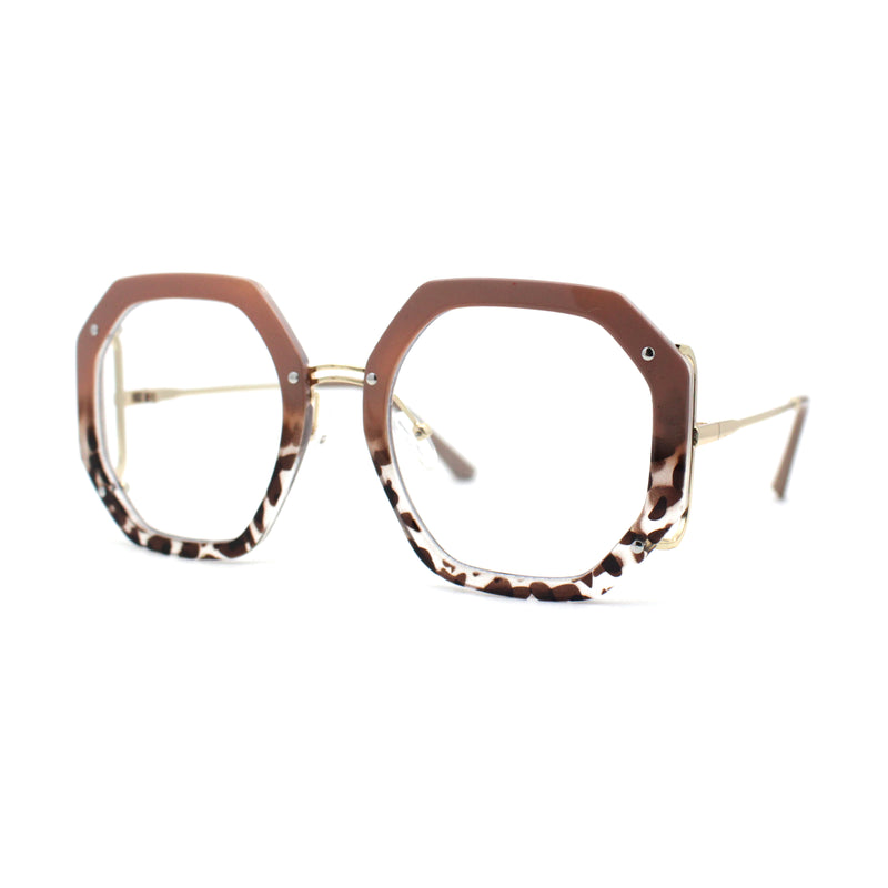 Luxury Double Rim Octagonal Blue Light Blocking Computer Eyeglasses