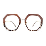 Luxury Double Rim Octagonal Blue Light Blocking Computer Eyeglasses