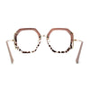 Luxury Double Rim Octagonal Blue Light Blocking Computer Eyeglasses