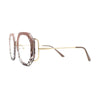 Luxury Double Rim Octagonal Blue Light Blocking Computer Eyeglasses