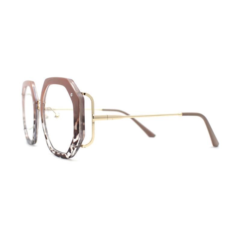 Luxury Double Rim Octagonal Blue Light Blocking Computer Eyeglasses