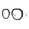 Luxury Double Rim Octagonal Blue Light Blocking Computer Eyeglasses