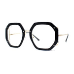 Luxury Double Rim Octagonal Blue Light Blocking Computer Eyeglasses