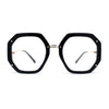 Luxury Double Rim Octagonal Blue Light Blocking Computer Eyeglasses