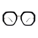 Luxury Double Rim Octagonal Blue Light Blocking Computer Eyeglasses