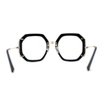 Luxury Double Rim Octagonal Blue Light Blocking Computer Eyeglasses
