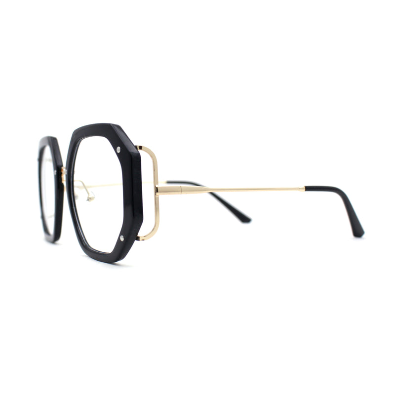Luxury Double Rim Octagonal Blue Light Blocking Computer Eyeglasses