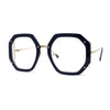 Luxury Double Rim Octagonal Blue Light Blocking Computer Eyeglasses