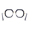 Luxury Double Rim Octagonal Blue Light Blocking Computer Eyeglasses