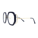 Luxury Double Rim Octagonal Blue Light Blocking Computer Eyeglasses