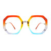 Luxury Double Rim Octagonal Blue Light Blocking Computer Eyeglasses
