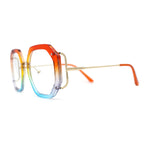 Luxury Double Rim Octagonal Blue Light Blocking Computer Eyeglasses