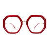 Luxury Double Rim Octagonal Blue Light Blocking Computer Eyeglasses