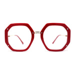 Luxury Double Rim Octagonal Blue Light Blocking Computer Eyeglasses