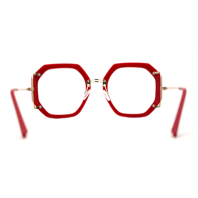 Luxury Double Rim Octagonal Blue Light Blocking Computer Eyeglasses