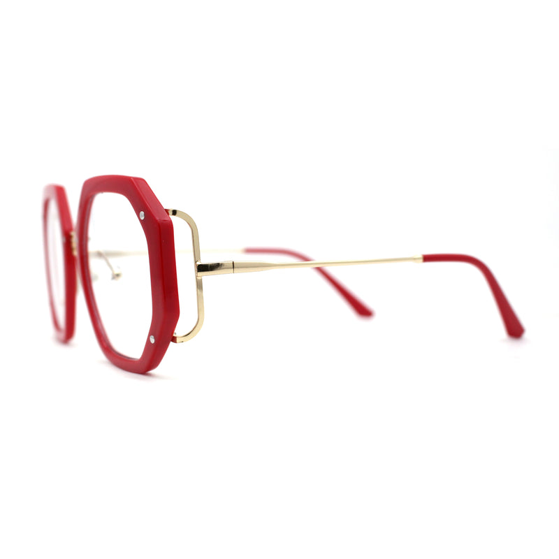 Luxury Double Rim Octagonal Blue Light Blocking Computer Eyeglasses
