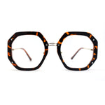 Luxury Double Rim Octagonal Blue Light Blocking Computer Eyeglasses