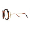 Luxury Double Rim Octagonal Blue Light Blocking Computer Eyeglasses