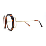 Luxury Double Rim Octagonal Blue Light Blocking Computer Eyeglasses