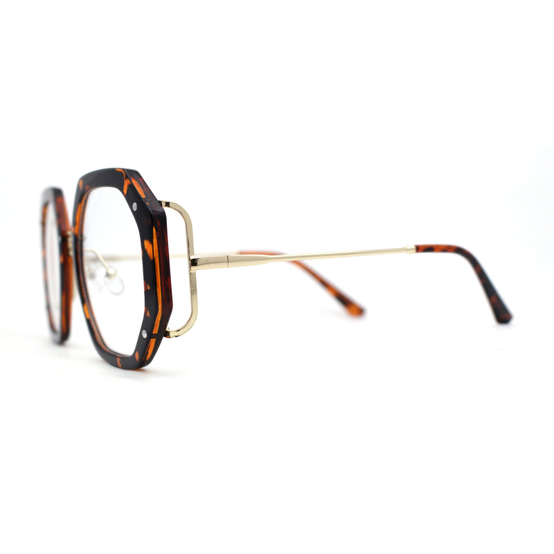 Luxury Double Rim Octagonal Blue Light Blocking Computer Eyeglasses