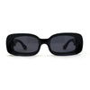 Womens Mod Thick Plastic Narrow Rectangle Bold Rich Sunglasses