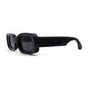 Womens Mod Thick Plastic Narrow Rectangle Bold Rich Sunglasses