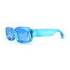 Womens Mod Thick Plastic Narrow Rectangle Bold Rich Sunglasses