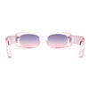 Womens Mod Thick Plastic Narrow Rectangle Bold Rich Sunglasses