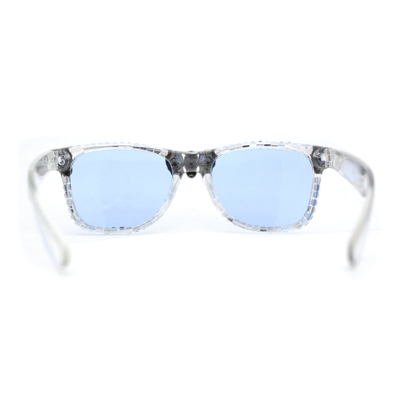 Rhinestone Death Metal Skull Classic Horn Rim Plastic Sunglasses